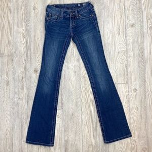 Miss Me Embellished Jeans Straight Mid Rise